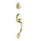 Colonial Zinc Polished Brass PB Handleset Polished Brass 1
