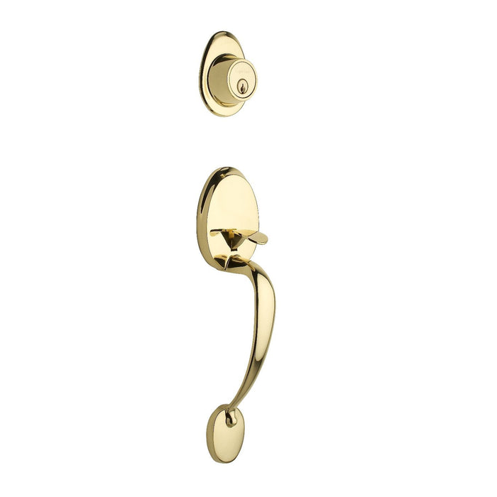 Colonial Zinc Polished Brass PB Handleset Polished Brass 1