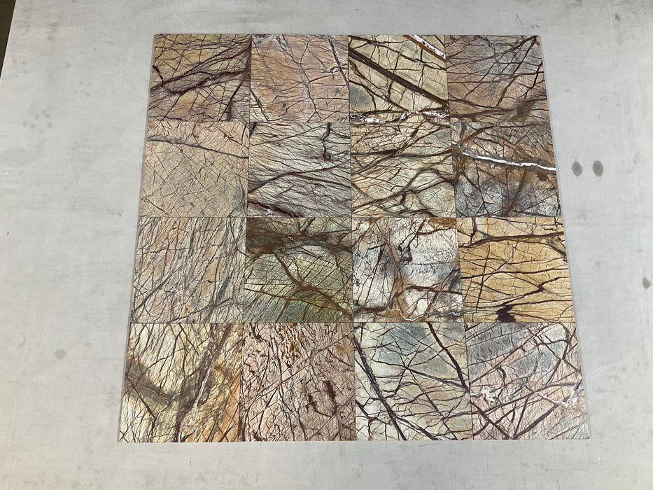 Cafe Forest Marble Tile - 12" x 12" 