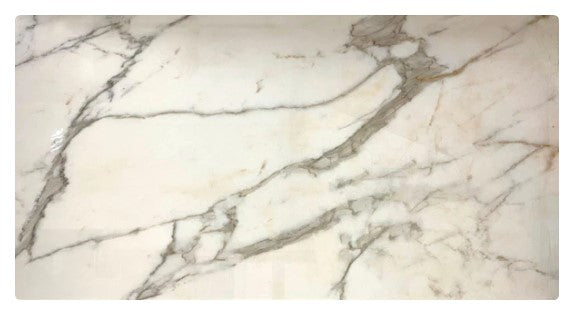 Full Tile Sample - Calacatta Az Gold Porcelain Tile - 24" x 48" x 1/3" Polished