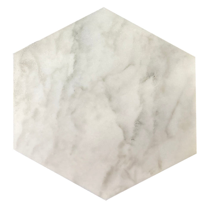 Calacatta Oliva Marble Mosaic - 10" Hexagon Honed 
