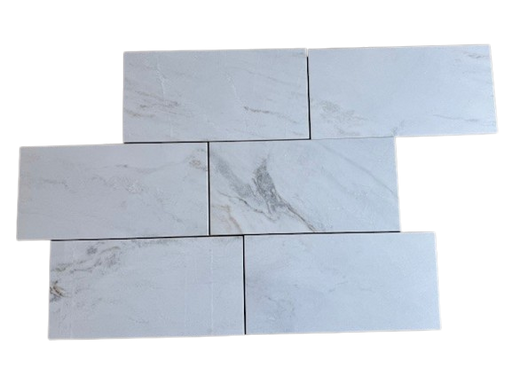 Full Tile Sample - Calacatta Umber Marble Tile - 12" x 24" x 3/8" Honed