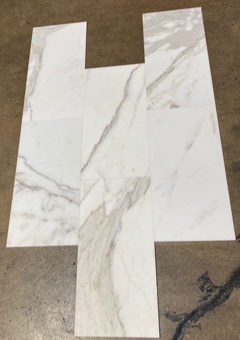 Calacatta Gold Bettogli Extra Honed Marble Tile - 12" x 24" x 3/8" 4