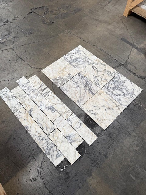 Calacatta Monet Marble Tile - Honed 4