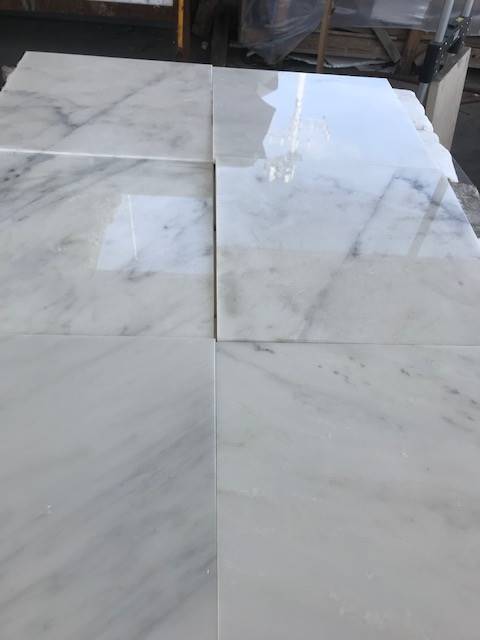 Polished Calacatta Luxor Marble Tile - 12" x 12" x 3/8"