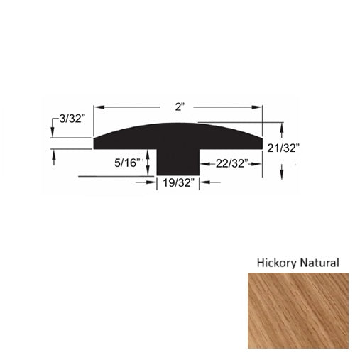 Camino II Wood Hickory Natural T Molding Urethane 1