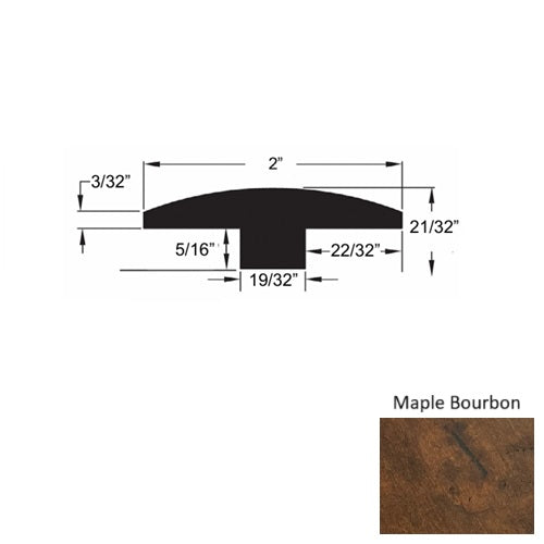 Camino II Wood Maple Bourbon T Molding Urethane 1