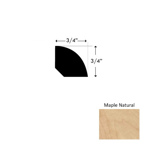 Camino II Wood Maple Natural Quarter Round Urethane 1