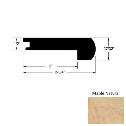 Camino II Wood Maple Natural Round Stair Nose Urethane 1