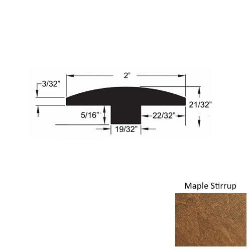 Camino II Wood Maple Stirrup T Molding Urethane 1