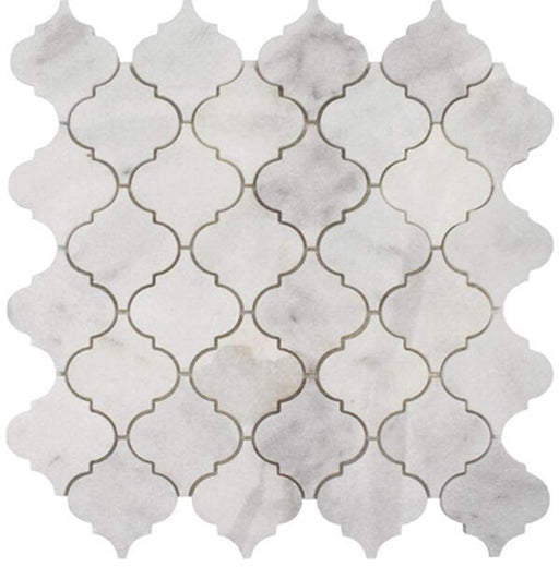 Hybrid Marble Cararra Waterjet Design STDHYWA Mosaic Stone 1