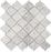 Full Sheet Sample - Hybrid Cararra Waterjet Design Arabesque Marble Mosaic - 11.50" x 12" Stone