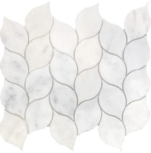 Hybrid Marble Cararra Waterjet Design STDHYWA Mosaic Stone 1