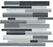 Full Sheet Sample - Aquatica Fusion Carbon Random Linear Glass Mosaic - 12" x 12" x 8 MM Glossy