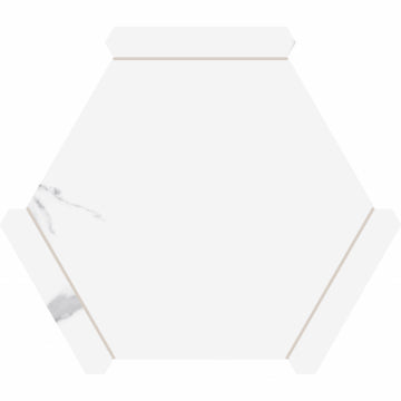 Avant Hexagon Porcelain Carrara Tile Matte 1