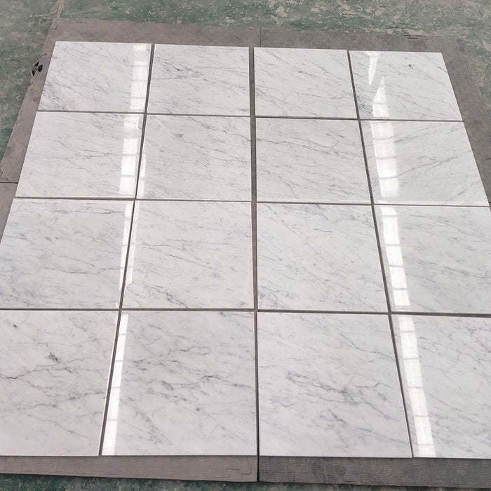 White Carrara Marble Tile Polished 1