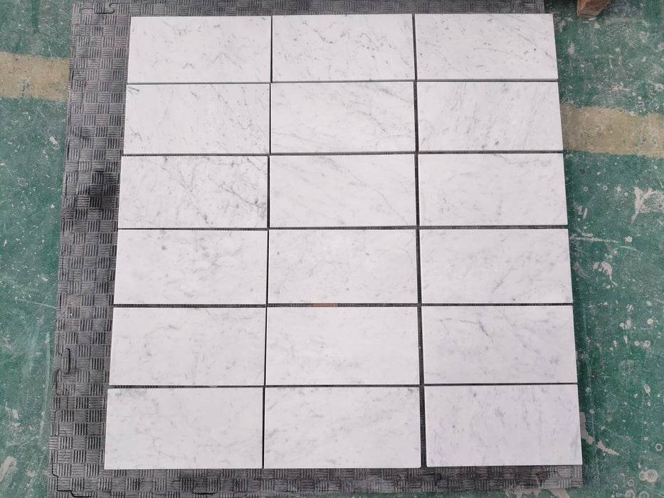 Carrara Venatino Marble Tile - Honed