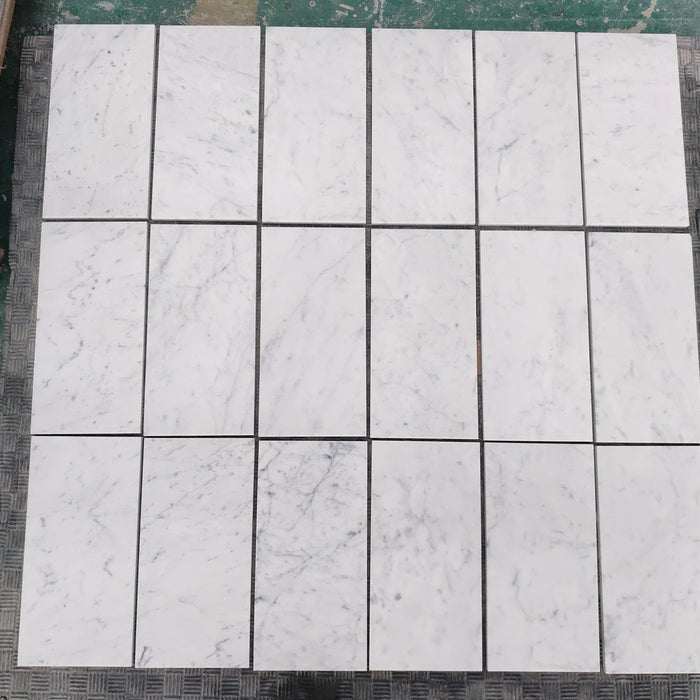 Carrara Venato Marble Tile - 6" x 12" x 3/8" Polished