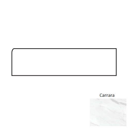 Altezza Porcelain Carrara Bullnose Matte 1