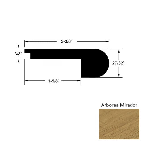 Castillo Wood Arborea Mirador Round Stair Nose Urethane 1