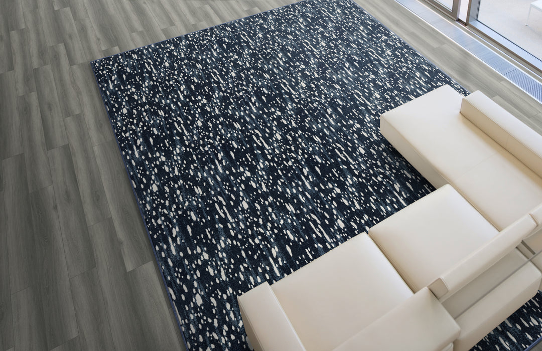 Cece Polypropylene & Polysilk Midnight Blue 35241 Carpet Textured 3