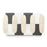Full Tile Sample - Cement Arco White Black Bone Cement Tile - 6.25" x 7.75" x 5/8" Matte