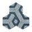 Full Tile Sample - Cement Echo White Black Cement Tile - 8" x 9" Hexagon x 5/8" Matte