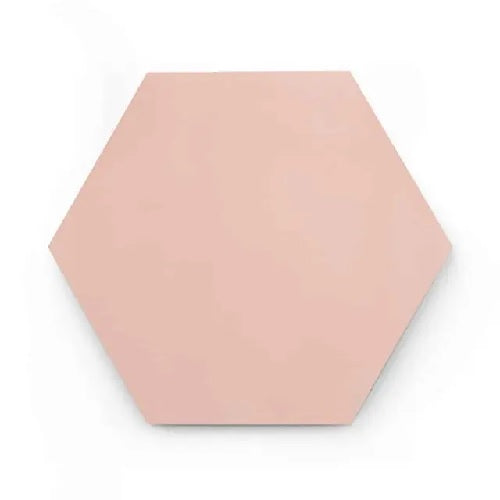 Full Tile Sample - Cement Jaipur Pink Cement Tile - 8" x 9" Hexagon x 5/8" Matte