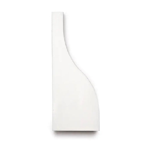 Full Tile Sample - Cement Nouveau White Cement Tile - 4" x 10" x 5/8" Matte