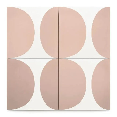 Full Tile Sample - Cement Pomelo Jaipur Pink Cement Tile - 8" x 8" x 5/8" Matte