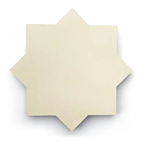 Full Tile Sample - Cement Star & Cross Bone Cement Tile - 6" x 6" x 5/8" Matte