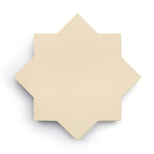 Full Tile Sample - Cement Star & Cross Dune Cement Tile - 6" x 6" x 5/8" Matte