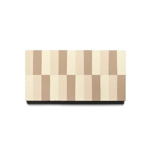 Full Tile Sample - Cement Striate Dune Cement Tile - 4" x 8" x 5/8" Matte