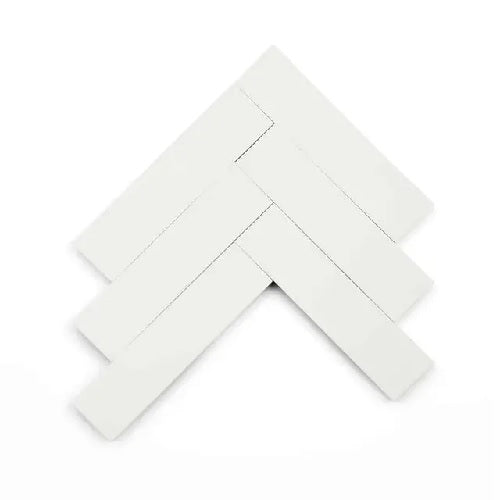Full Tile Sample - Cement White Cement Tile - 2" x 8" x 5/8" Matte
