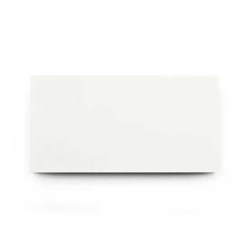 Full Tile Sample - Cement White Cement Tile - 4" x 8" x 5/8" Matte