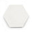 Full Tile Sample - Cement White Cement Tile - 8" x 9" Hexagon x 5/8" Matte