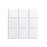 Full Tile Sample - Ceramic Alabaster White Clay Tile - 4" x 4" x 3/4" Gloss