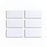 Full Tile Sample - Ceramic Alpha White Clay Tile - 2" x 4" x 3/4" Satin