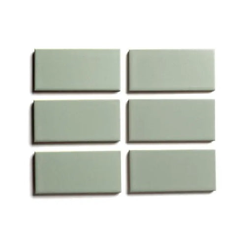 Full Tile Sample - Ceramic Balsam Clay Tile - 2" x 4" x 3/4" Matte