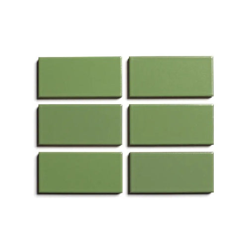 Full Tile Sample - Ceramic Bonsai Clay Tile - 2" x 4" x 3/4" Satin