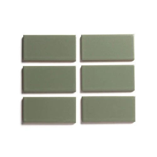 Full Tile Sample - Ceramic Juniper Clay Tile - 2" x 4" x 3/4" Matte