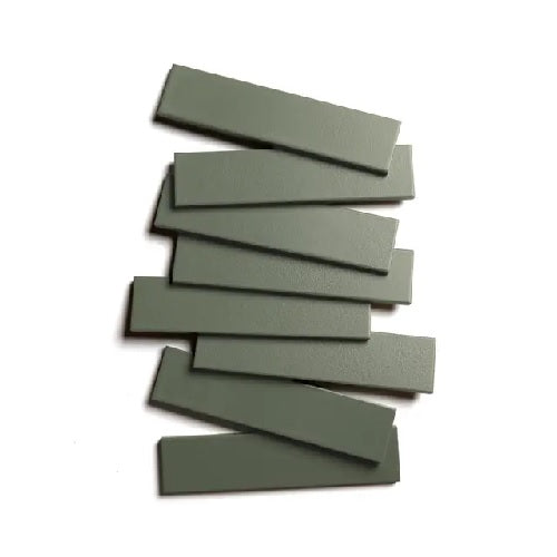 Full Tile Sample - Ceramic Juniper Clay Tile - 2" x 8" x 3/4" Matte
