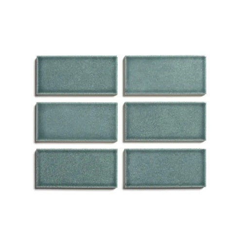 Full Tile Sample - Ceramic Nagano Clay Tile - 2" x 4" x 3/4" Satin