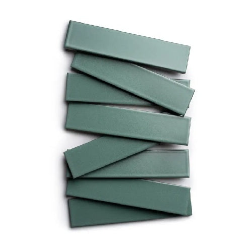 Full Tile Sample - Ceramic Patina Clay Tile - 2" x 8" x 3/4" Matte