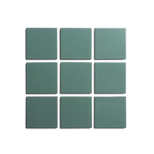 Full Tile Sample - Ceramic Patina Clay Tile - 4" x 4" x 3/4" Matte