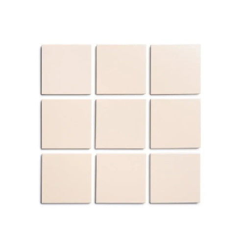 Full Tile Sample - Ceramic Peach Blossom Clay Tile - 4" x 4" x 3/4" Gloss
