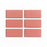 Full Tile Sample - Ceramic Pink Dahlia Clay Tile - 2" x 4" x 3/4" Matte