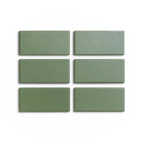 Full Tile Sample - Ceramic Sequoia Clay Tile - 2" x 4" x 3/4" Satin