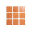 Full Tile Sample - Ceramic Tangelo Clay Tile - 4" x 4" x 3/4" Gloss