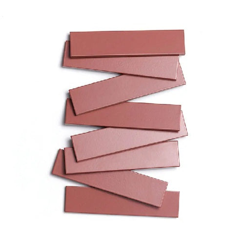 Full Tile Sample - Ceramic Wild Fig Clay Tile - 2" x 8" x 3/4" Satin
